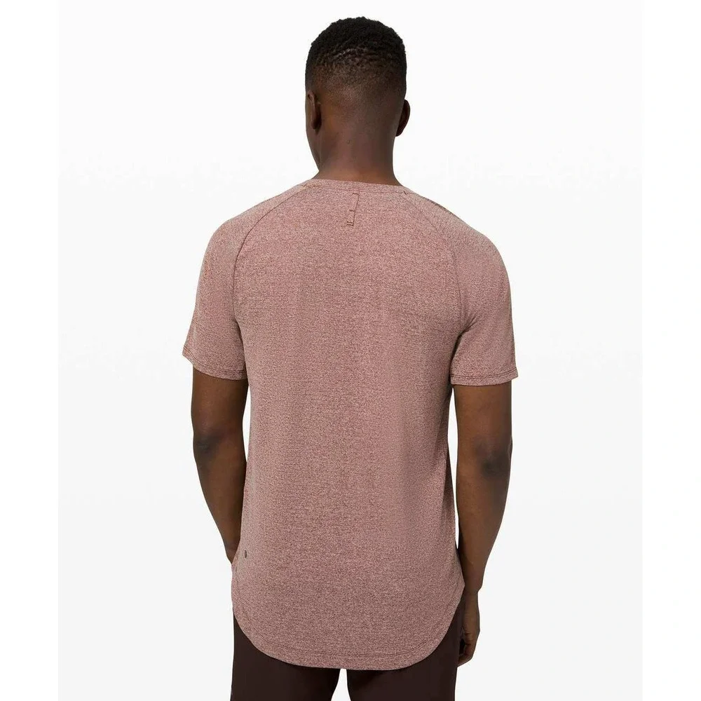 Lululemon Drysense Short Sleeve Training‎ Shirt Mens M Heathered Savannah Rust